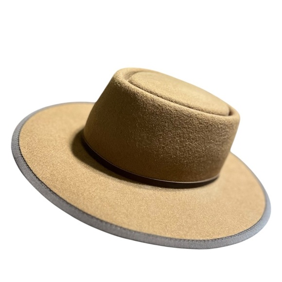 Yellow 108 John Fedora Camel Hat - Picture 2 of 7